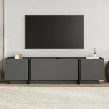 Sylvenn TV-bänk 180 cm - Antracit/Svart - Möbler - Tv möbel & mediamöbel - TV bänk & mediabänk