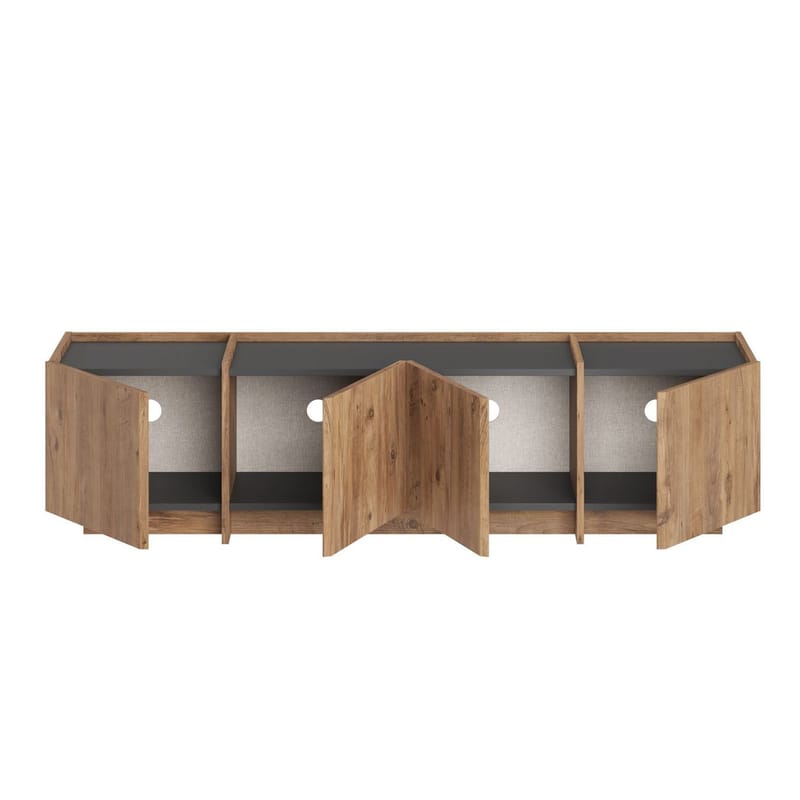 Sylvenn TV-bänk 180 cm - Atlantic Pine och Anthracite - Möbler - Tv möbel & mediamöbel - Mediastativ & väggfäste