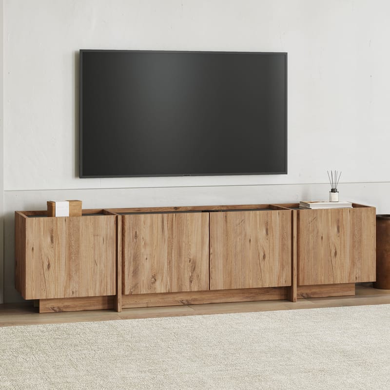 Sylvenn TV-bänk 180 cm - Atlantic Pine och Anthracite - Möbler - Tv möbel & mediamöbel - Mediastativ & väggfäste