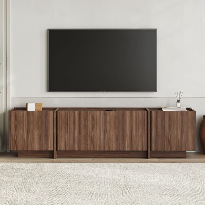 Sylvenn TV-bänk 180 cm med Förvaring - Milano Walnut - Möbler - Tv möbel & mediamöbel - Mediastativ & väggfäste