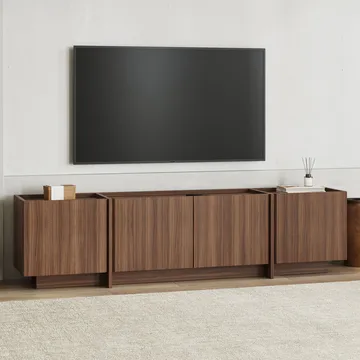 Sylvenn TV-bänk 180 cm med Förvaring - Milano Walnut - Möbler - Tv möbel & mediamöbel - TV bänk & mediabänk
