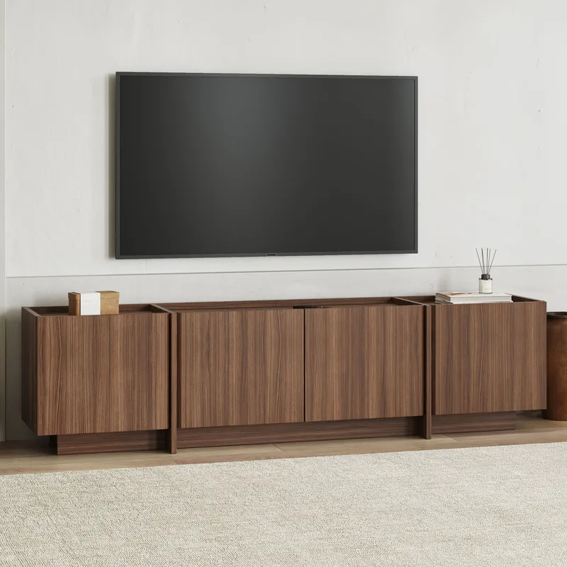 Sylvenn TV-bänk 180 cm med Förvaring - Milano Walnut - Möbler - Tv möbel & mediamöbel - Mediastativ & väggfäste