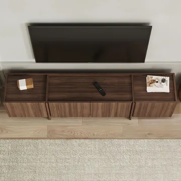 Sylvenn TV-bänk 180 cm med Förvaring - Milano Walnut - Möbler - Tv möbel & mediamöbel - TV bänk & mediabänk