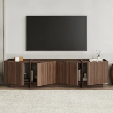 Sylvenn TV-bänk 180 cm med Förvaring - Milano Walnut - Möbler - Tv möbel & mediamöbel - TV bänk & mediabänk