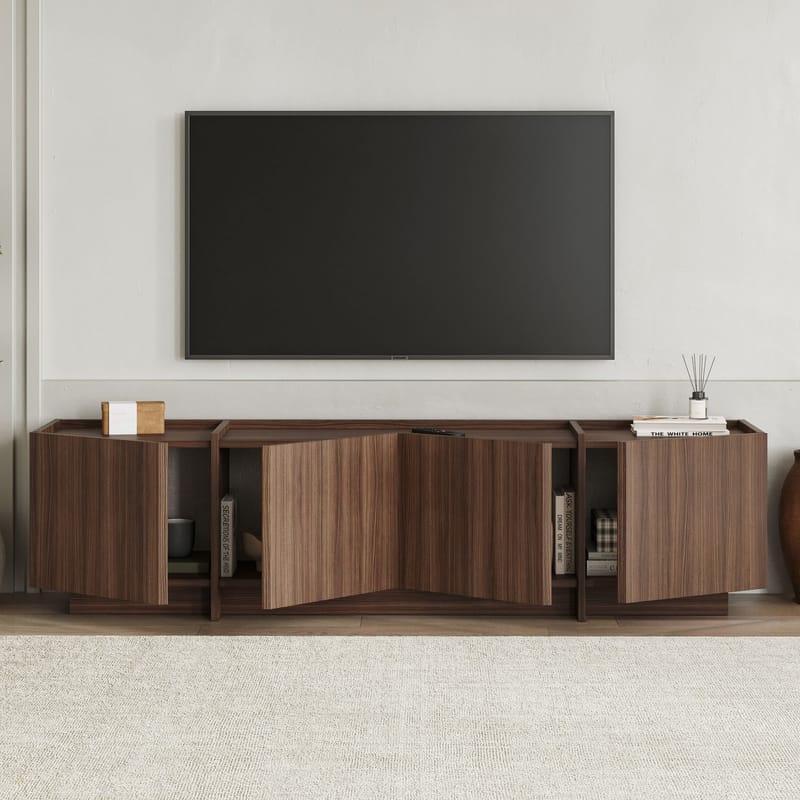 Sylvenn TV-bänk 180 cm med Förvaring - Milano Walnut - Möbler - Tv möbel & mediamöbel - Mediastativ & väggfäste