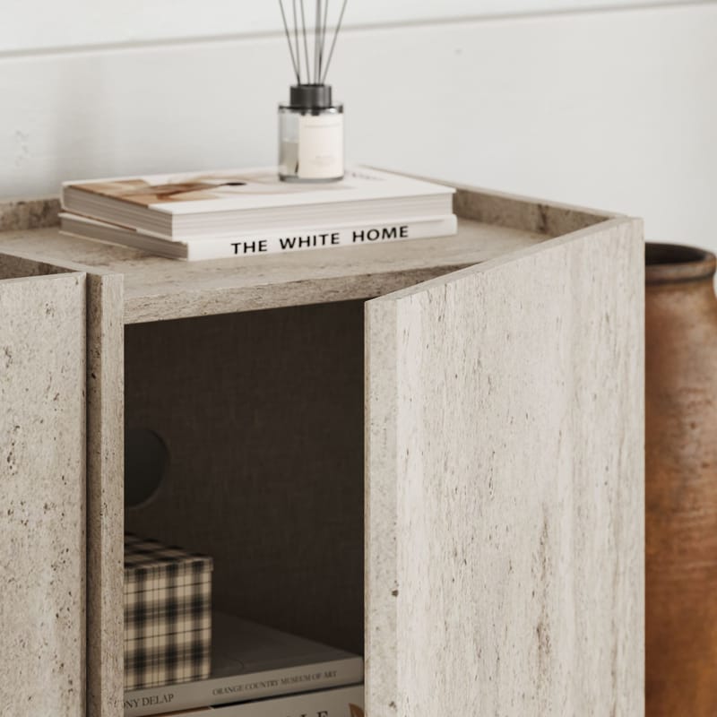 Sylvenn TV-bänk 180 cm - Travertin - Möbler - Tv möbel & mediamöbel - Mediastativ & väggfäste