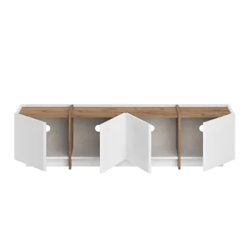 Sylvenn TV-bänk 180 cm - Vitt och Atlantic Pine - Möbler - Tv möbel & mediamöbel - TV bänk & mediabänk