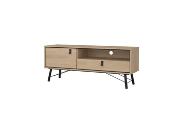 Tadami Golvstående TV-bänk 150 cm med Förvaring i Ljust Trä - Ljusbrun - Möbler - Tv möbel & mediamöbel - TV bänk & mediabänk