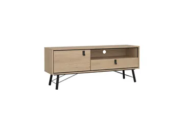 Tadami Golvstående TV-bänk 150 cm med Förvaring i Ljust Trä - Ljusbrun - Möbler - Tv möbel & mediamöbel - TV bänk & mediabänk
