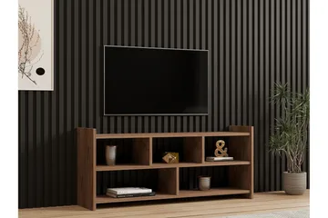 Taharoa Golvstående Tv Bänk 120 cm med Förvaring i Mörkt Trä - Brun - Möbler - Tv möbel & mediamöbel - TV bänk & mediabänk