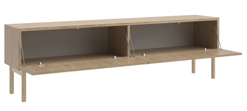 Takayo Golvstående Tv Bänk 175 cm med Förvaring i Ek - Beige - Möbler - Tv möbel & mediamöbel - TV bänk & mediabänk