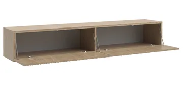 Takayo Vägghängd Tv Bänk 176 cm med Förvaring i Ek - Ljusbrun - Möbler - Tv möbel & mediamöbel - TV bänk & mediabänk