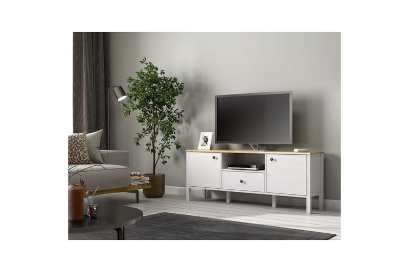 Talan Tv-bänk 150 cm - Natur/Vit - Möbler - Tv möbel & mediamöbel - TV bänk & mediabänk