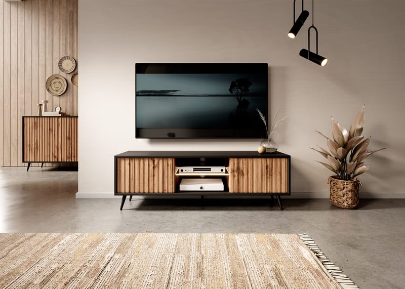 Tapas Tv-bänk 135 cm - Svart - Möbler - Tv möbel & mediamöbel - TV bänk & mediabänk