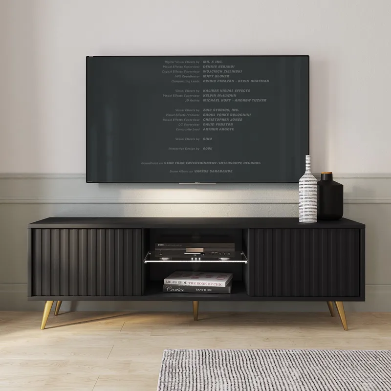Tapas Tv-bänk 135 cm - Svart - Möbler - Tv möbel & mediamöbel - TV bänk & mediabänk