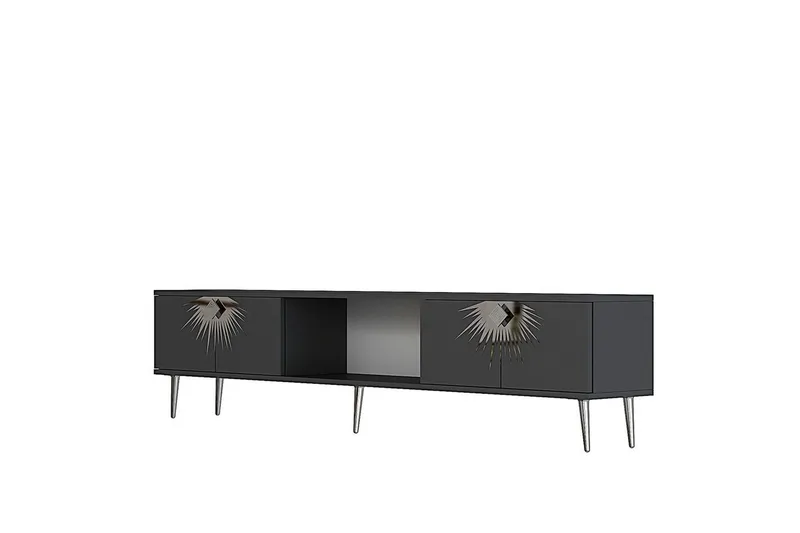 Tari Tv-bänk 150 cm, Antracit/Silver