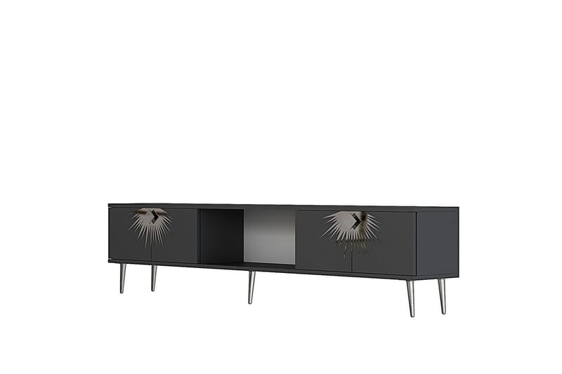 Tari Tv-bänk 150 cm - Antracit/Silver - Möbler - Tv möbel & mediamöbel - TV bänk & mediabänk