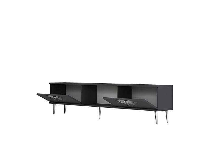 Tari Tv-bänk 150 cm - Antracit/Silver - Möbler - Tv möbel & mediamöbel - TV bänk & mediabänk