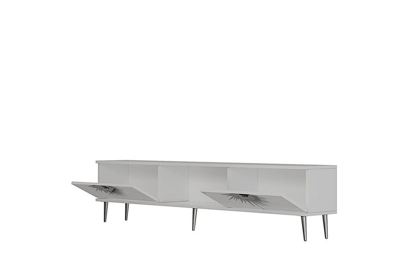 Tari Tv-bänk 150 cm - Vit/Silver - Möbler - Tv möbel & mediamöbel - TV bänk & mediabänk