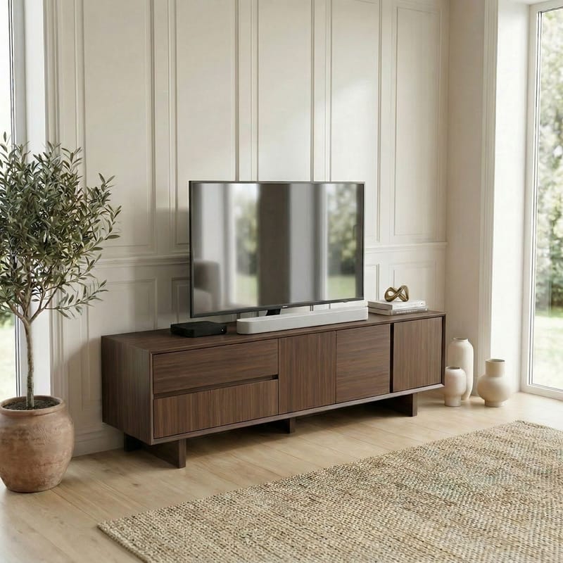Tavon TV-bänk 180x55x45 cm - Milano-valnöt - Möbler - Tv möbel & mediamöbel - TV bänk & mediabänk