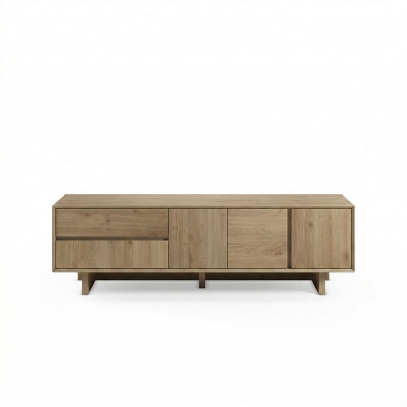 Tavon TV-bänk 180x55x45 cm - Naturlig ek - Möbler - Tv möbel & mediamöbel - TV bänk & mediabänk
