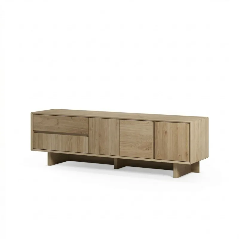 Tavon TV-bänk 180x55x45 cm, Naturlig ek