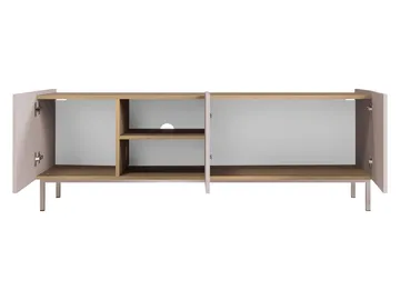 Tavrin Golvstående Tv-bänk 153 cm med Förvaring i Trä - Beige - Möbler - Tv möbel & mediamöbel - TV bänk & mediabänk