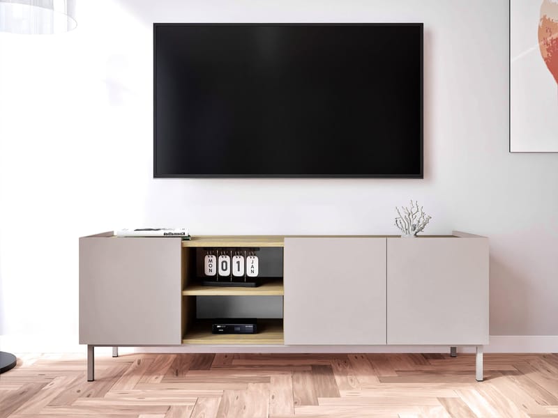 Tavrin Tv-bänk 153 cm - Beige - Möbler - Tv möbel & mediamöbel - TV bänk & mediabänk