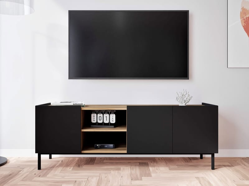 Tavrin Tv-bänk 153 cm - Svart - Möbler - Tv möbel & mediamöbel - TV bänk & mediabänk