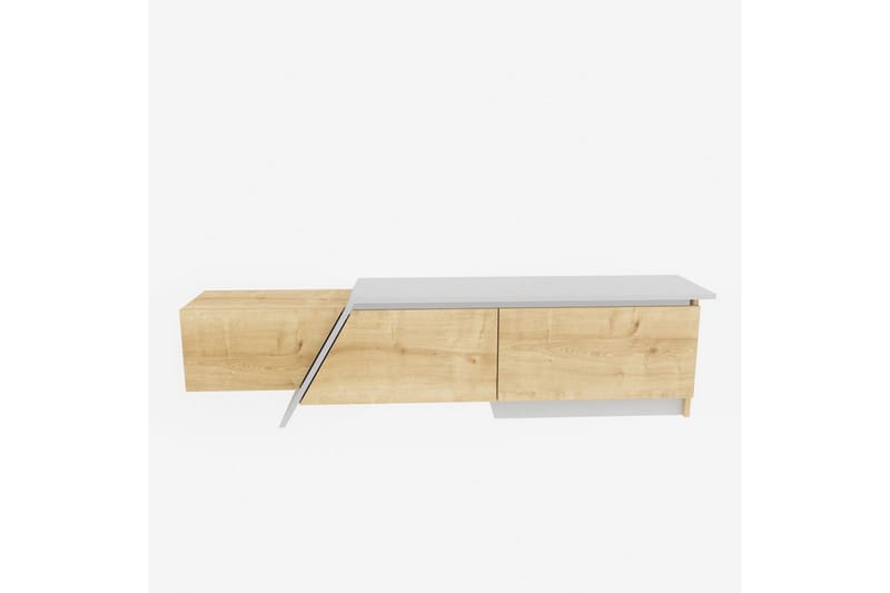 Tavros Tv-bänk 180 cm - Ek/Vit - Möbler - Tv möbel & mediamöbel - TV bänk & mediabänk
