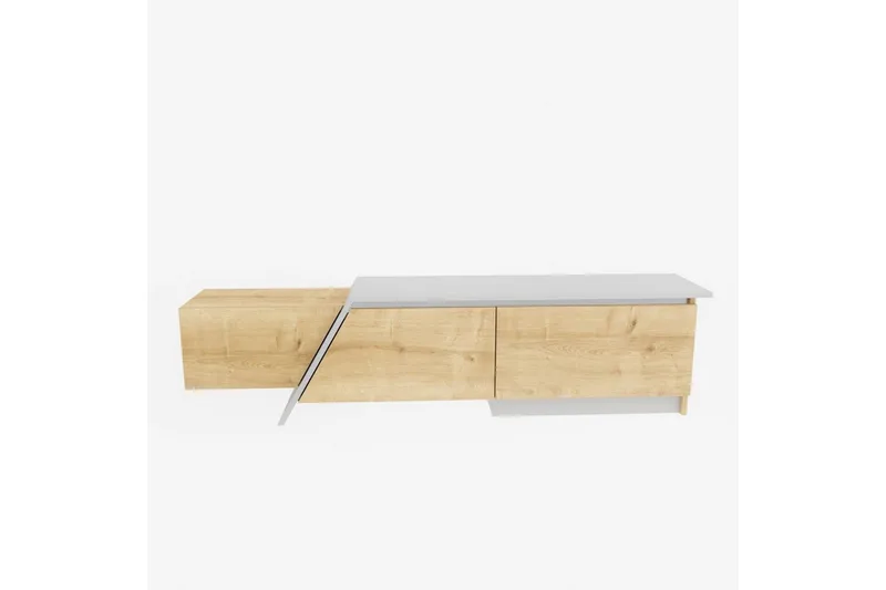 Tavros Tv-bänk 180 cm - Ek/Vit - Möbler - Tv möbel & mediamöbel - TV bänk & mediabänk