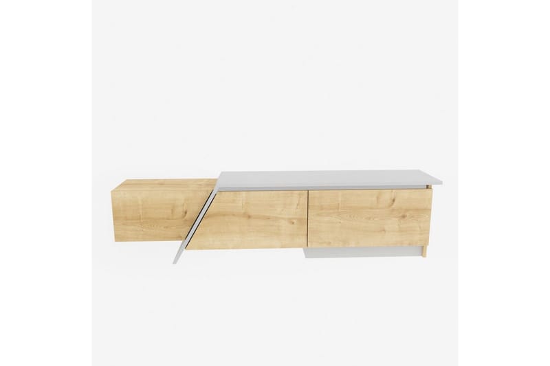 Tavros Tv-bänk 180 cm - Ek/Vit - Möbler - Tv möbel & mediamöbel - TV bänk & mediabänk