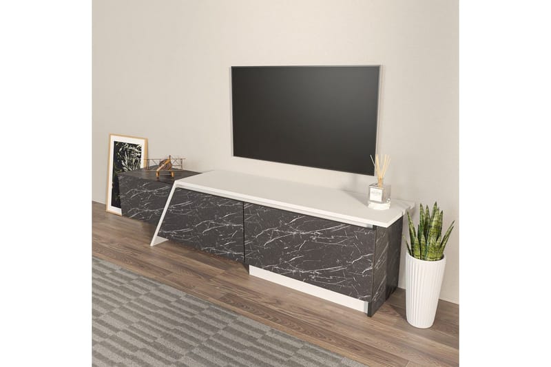 Tavros Tv-bänk 180 cm - Grå/Vit - Möbler - Tv möbel & mediamöbel - TV bänk & mediabänk