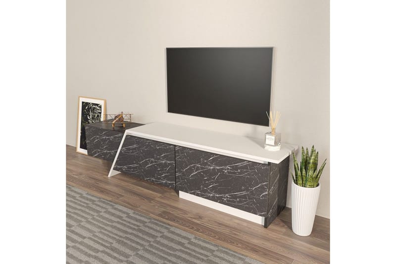 Tavros Tv-bänk 180 cm - Grå/Vit - Möbler - Tv möbel & mediamöbel - TV bänk & mediabänk