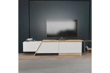 Tavros Tv-bänk 180 cm - Vit/Ek - Möbler - Tv möbel & mediamöbel - TV bänk & mediabänk