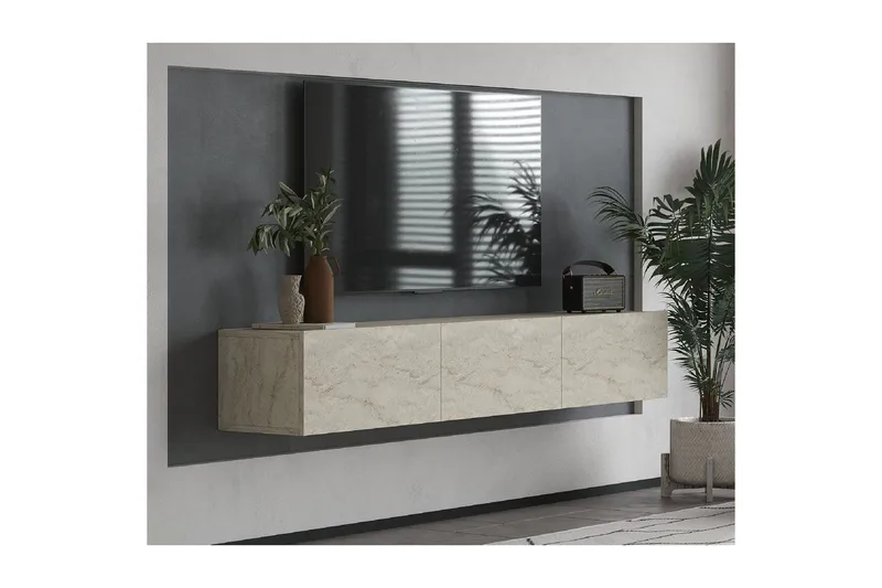 Taybah Tv-bänk 180 cm - Travertine - Möbler - Tv möbel & mediamöbel - TV bänk & mediabänk