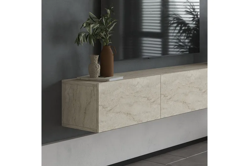 Taybah Tv-bänk 180 cm - Travertine - Möbler - Tv möbel & mediamöbel - TV bänk & mediabänk