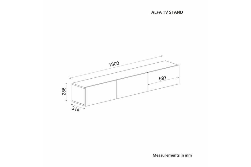 Taybah Tv-bänk 180 cm - Travertine - Möbler - Tv möbel & mediamöbel - TV bänk & mediabänk