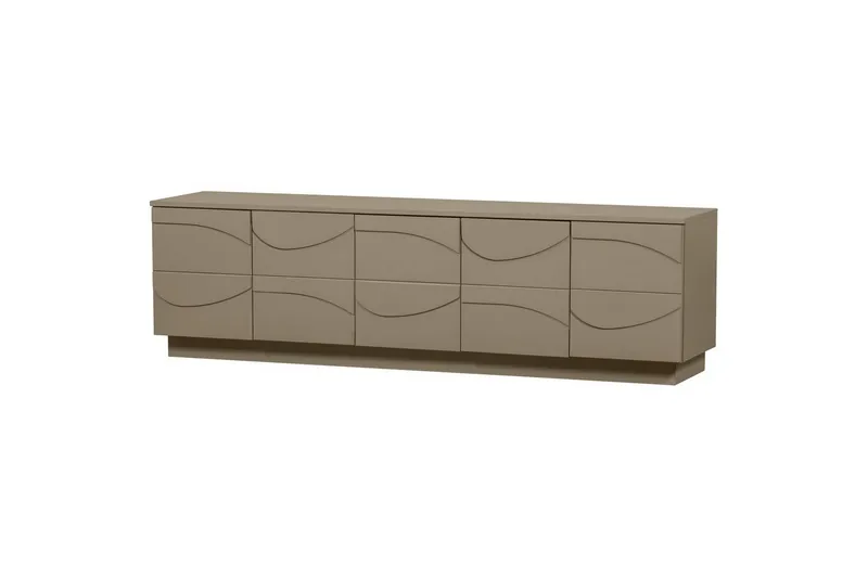 Teo Golvstående TV-bänk 180 cm med Förvaring i Målat Trä, Beige