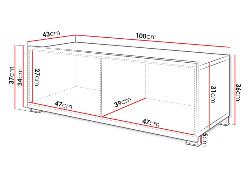 Tessan Tv-bänk 100 cm - brun - Möbler - Tv möbel & mediamöbel - TV bänk & mediabänk