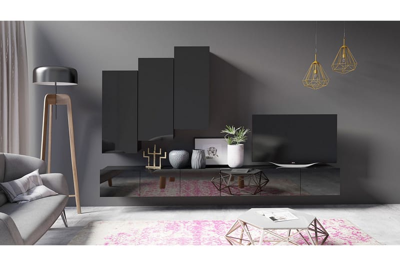 Tessan Tv-möbelset - Svart - Möbler - Tv möbel & mediamöbel - TV-möbelset