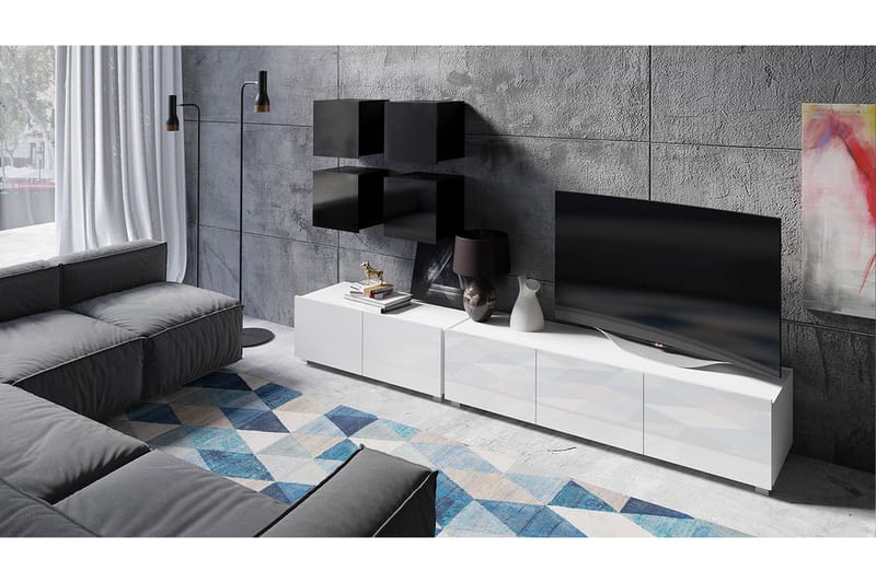 Tessan Tv-möbelset - Svart/Vit - Möbler - Tv möbel & mediamöbel - TV-möbelset