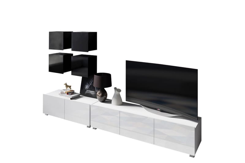 Tessan Tv-möbelset - Svart/Vit - Möbler - Tv möbel & mediamöbel - TV-möbelset