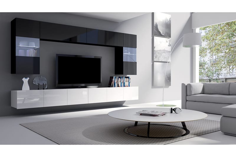 Tessan Tv-möbelset - Svart/Vit - Möbler - Tv möbel & mediamöbel - TV-möbelset