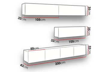 Tessan TV-möbelset - Vit - Möbler - Tv möbel & mediamöbel - TV-möbelset