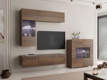 Tessan Tv väggenhet med LED-belysning - blå - Möbler - Tv möbel & mediamöbel - TV-möbelset