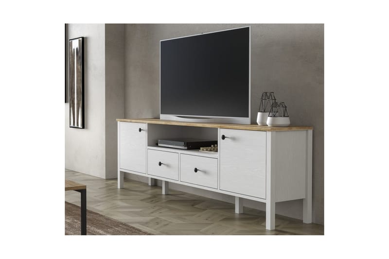 Thynor Tv-bänk 180 cm - Vit - Möbler - Tv möbel & mediamöbel - TV bänk & mediabänk