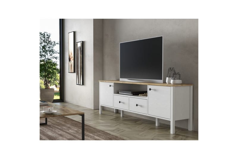 Thynor Tv-bänk 180 cm - Vit - Möbler - Tv möbel & mediamöbel - TV bänk & mediabänk