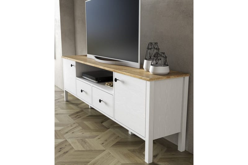 Thynor Tv-bänk 180 cm - Vit - Möbler - Tv möbel & mediamöbel - TV bänk & mediabänk