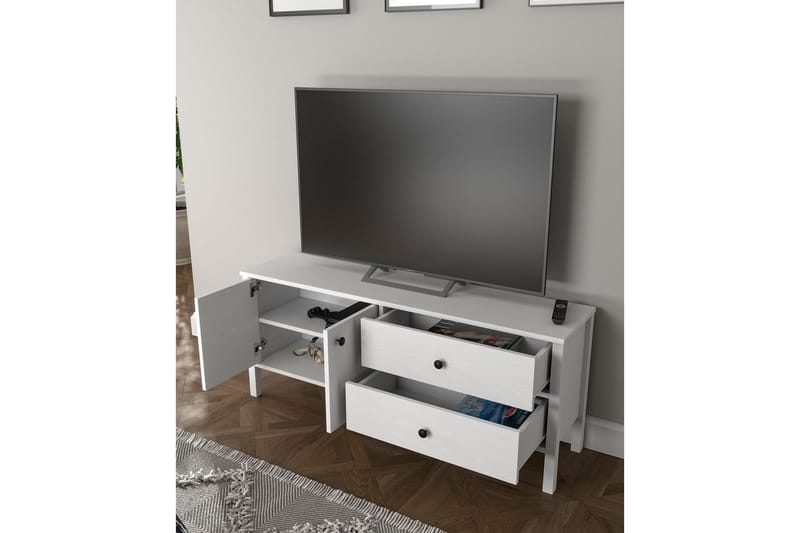 Ticoman Tv-bänk 140 cm - Natur/Vit - Möbler - Tv möbel & mediamöbel - TV bänk & mediabänk